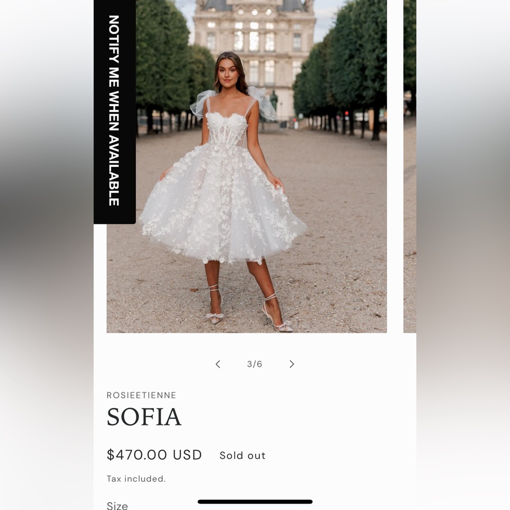 ROSIE ETIENNE SOFIA DRESS US SIZE 8